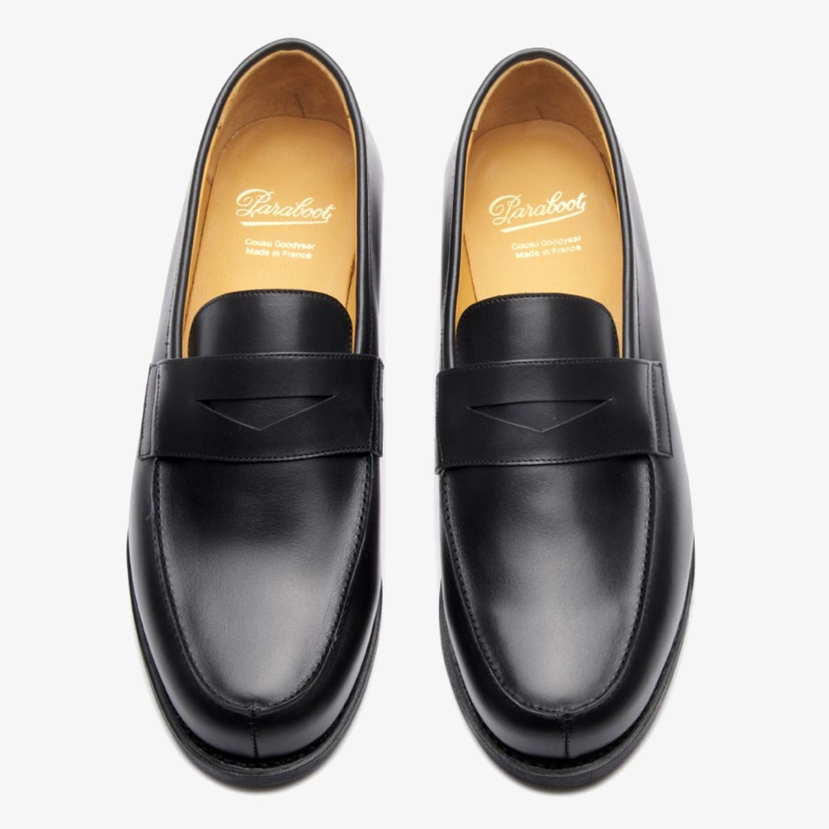 Paraboot Adonis Cuir lisse noir penny loafers