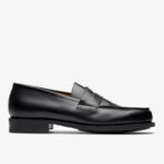 Paraboot Adonis Galaxy Fine lisse noir penny loafers