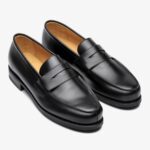 Paraboot Adonis Galaxy Fine lisse noir penny loafers