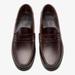 Paraboot Coraux Marine marron lisse América penny loafers