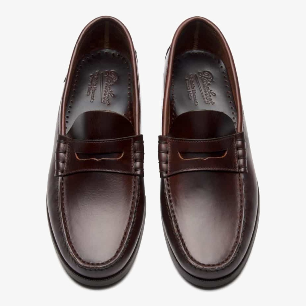 Paraboot Coraux Marine marron lisse América penny loafers