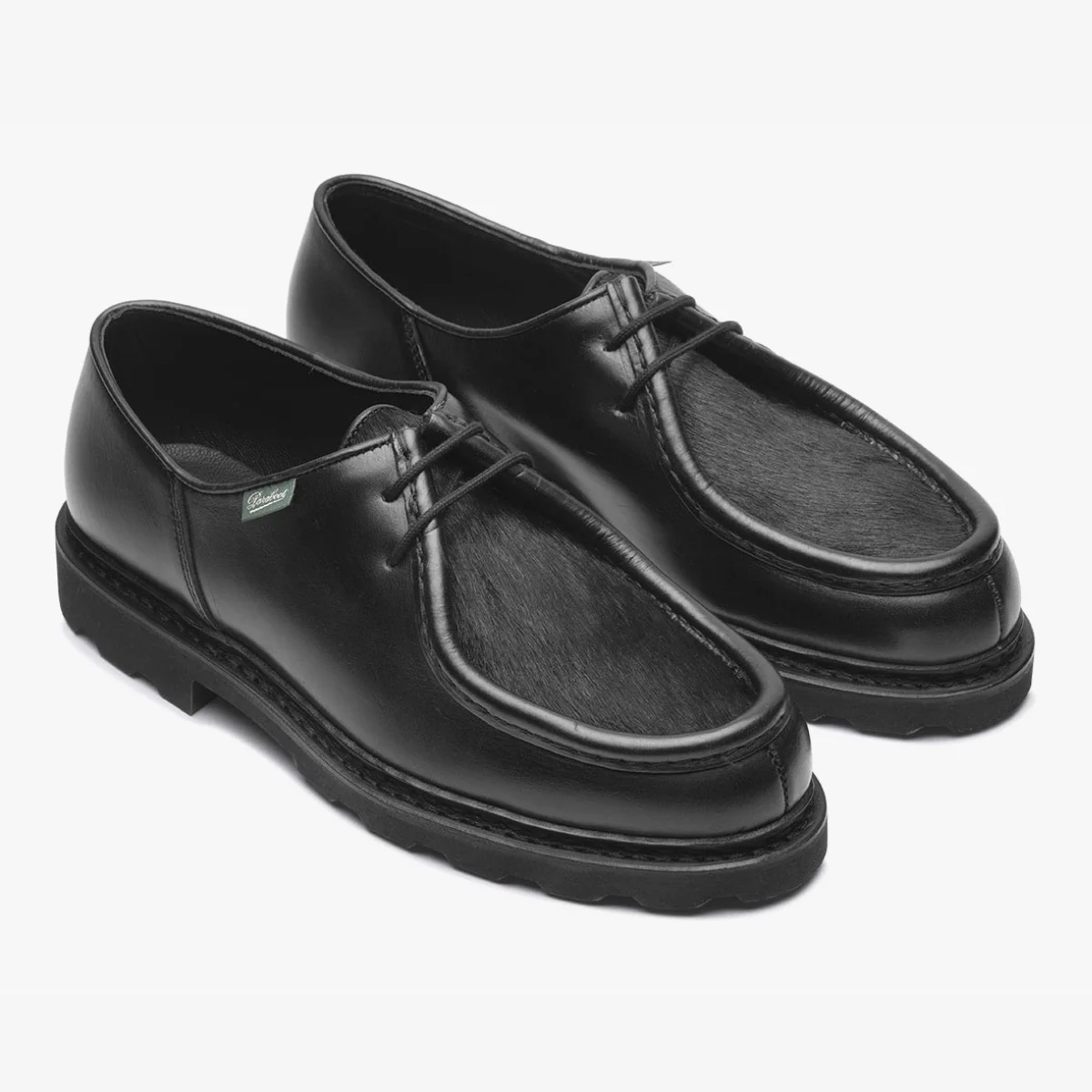 Paraboot Michael Marche II Lisse Noir Poils Noir Derby Shoes - The