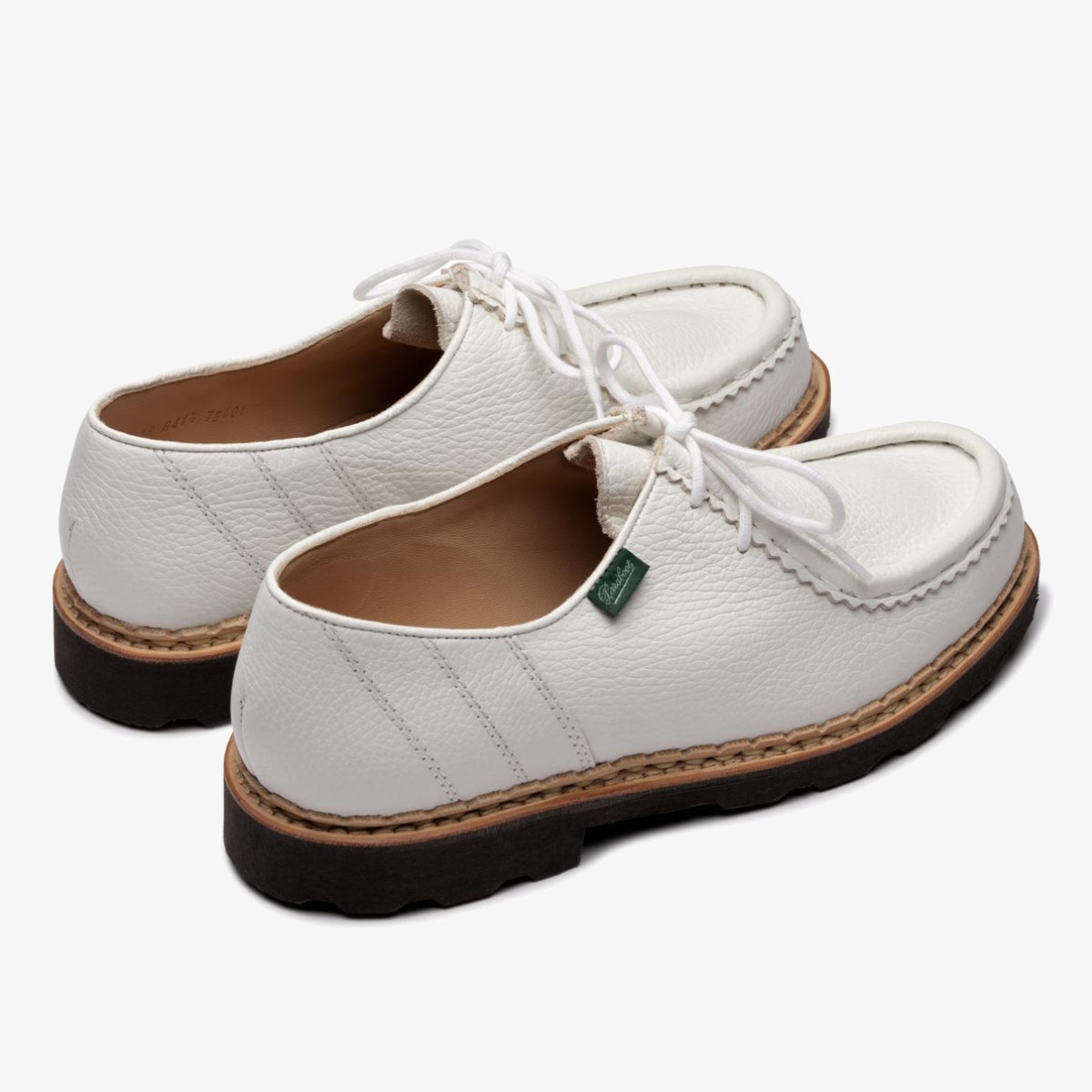 Paraboot Morzine Marche II grainé blanc derby shoes