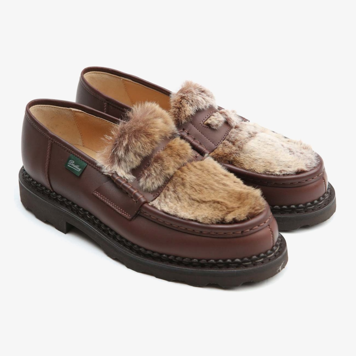 Paraboot Reims Marche rudi loaferiai su triušio kailiu