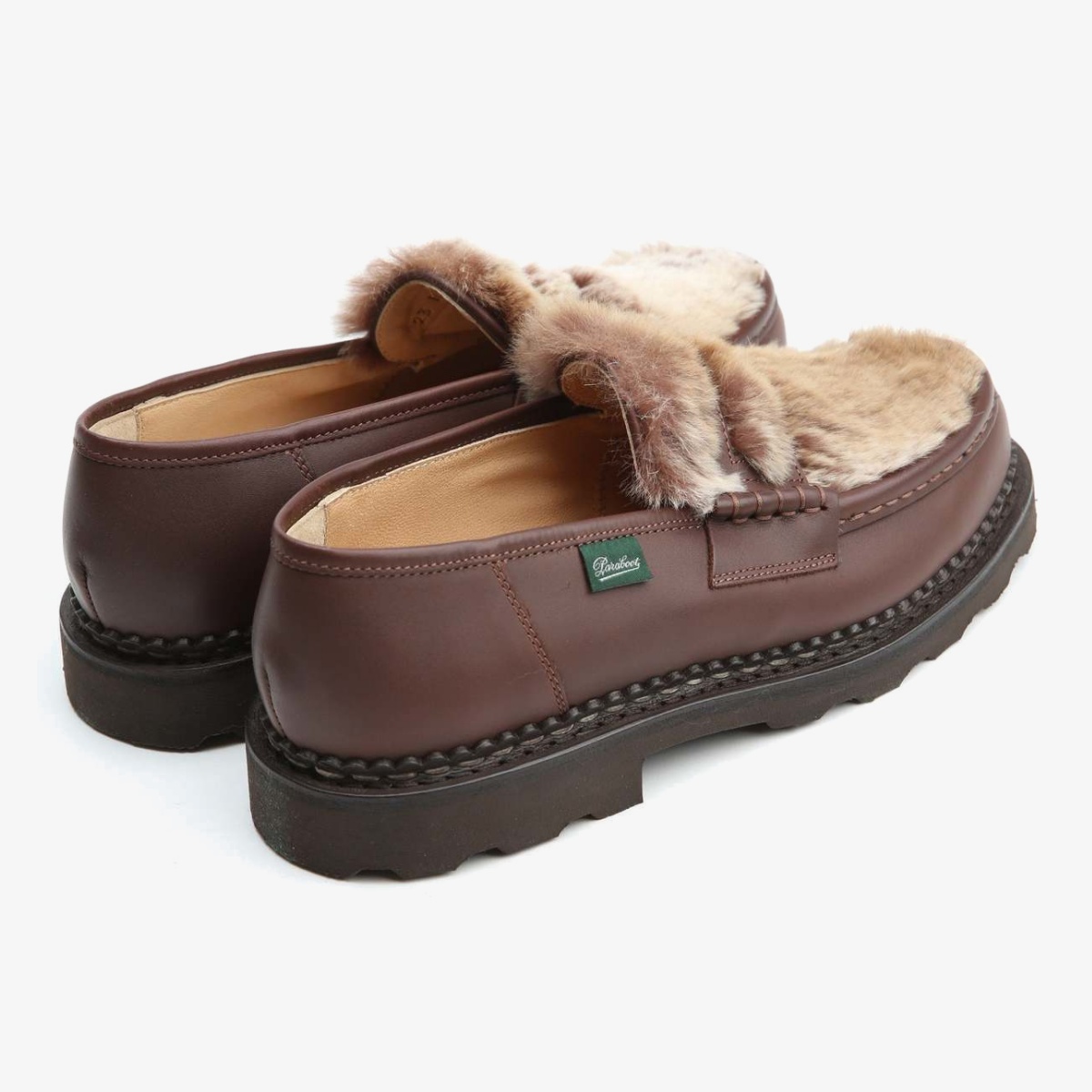 Paraboot Reims Marche rudi loaferiai su triušio kailiu