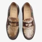 Paraboot Reims Marche rudi loaferiai su triušio kailiu